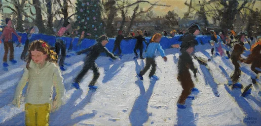 Ice Skaters, Christmas Fair, Hyde Park, London, 2014
